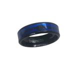 Boldness -  New Version MARRIAGE Black Stainless Steel Ring Band for Her. " Mystery Deep waters"