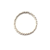 Strong Mom Sterling Silver Twisted Rope Ring