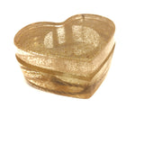Ring Box - Boldness Clear Heart Golden Color.