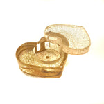 Ring Box - Boldness Clear Heart Golden Color.