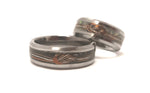Boldness MARRIAGE - Exotic Tungsten Ring for Him ( Black inlay).