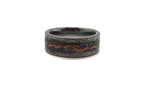 Boldness - Exotic SINGLE ADULT Hammered Tungsten. Black meteorite.