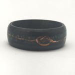 Boldness TEEN BOY - Exotic  Carbon Fiber Ring " Fire Opal "