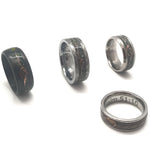 Boldness TEEN BOY - Exotic  Carbon Fiber Ring " Fire Opal "