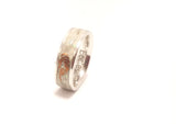 Classic Boldness MARRIAGE - Hand Crafted Design on a .925 Silver Ring "Snow White"