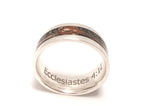 Classic - Boldness MARRIAGE Hand Crafted Design .925 Silver Ring. Black meteorite dust