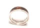 Classic - Boldness MARRIAGE Hand Crafted Design .925 Silver Ring. Black meteorite dust