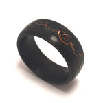 Boldness TEEN BOY - Exotic  Carbon Fiber Ring " Fire Opal "