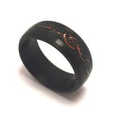 Boldness TEEN BOY - Exotic  Carbon Fiber Ring " Fire Opal "