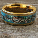 Classic- Boldness Gold Plated Hand Made MARRIAGE Design "Gold Aqua" For Her.