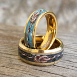 Classic- Boldness Gold Plated Hand Made MARRIAGE Design "Gold Black" For Him.