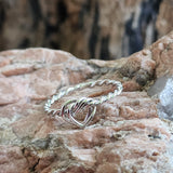 Boldness for Her  Silver .925 Teen Girl Rope Ring Band.