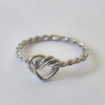 Boldness for Her  Silver .925 Teen Girl Rope Ring Band.