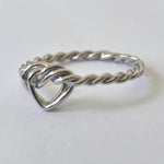 Boldness for Her  Silver .925 Teen Girl Rope Ring Band.