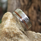 Boldness Rope Inside Titanium Ring Family Set "Expression To My Son"