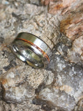 Boldness Rope Inside Titanium Ring Family Set "Expression To My Son"