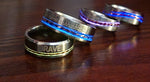 Boldness Rope Inside Titanium Ring Family Set "Expression To My Son"