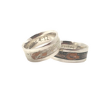 Classic - Boldness MARRIAGE Hand Crafted Design .925 Silver Ring. Black meteorite dust