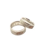 Classic Boldness MARRIAGE - Hand Crafted Design on a .925 Silver Ring "Snow White"