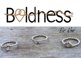 Boldness for Her  Silver .925 Teen Girl Rope Ring Band.