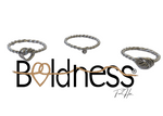Boldness for Her  Silver .925 Teen Girl Rope Ring Band.