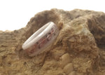 Boldness - Exotic SINGLE ADULT White Ceramic Ring. "Gentle Rose"