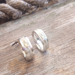 Classic Boldness MARRIAGE - Hand Crafted Design on a .925 Silver Ring "Snow White"