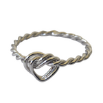 Boldness for Her  Silver .925 Teen Girl Rope Ring Band.