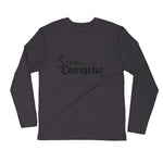 COMMITMENT - Long Sleeve Fitted Crew Black or White