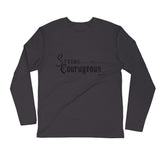 COMMITMENT - Long Sleeve Fitted Crew Black or White