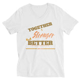 COMMITMENT Unisex Short Sleeve V-Neck T-Shirt